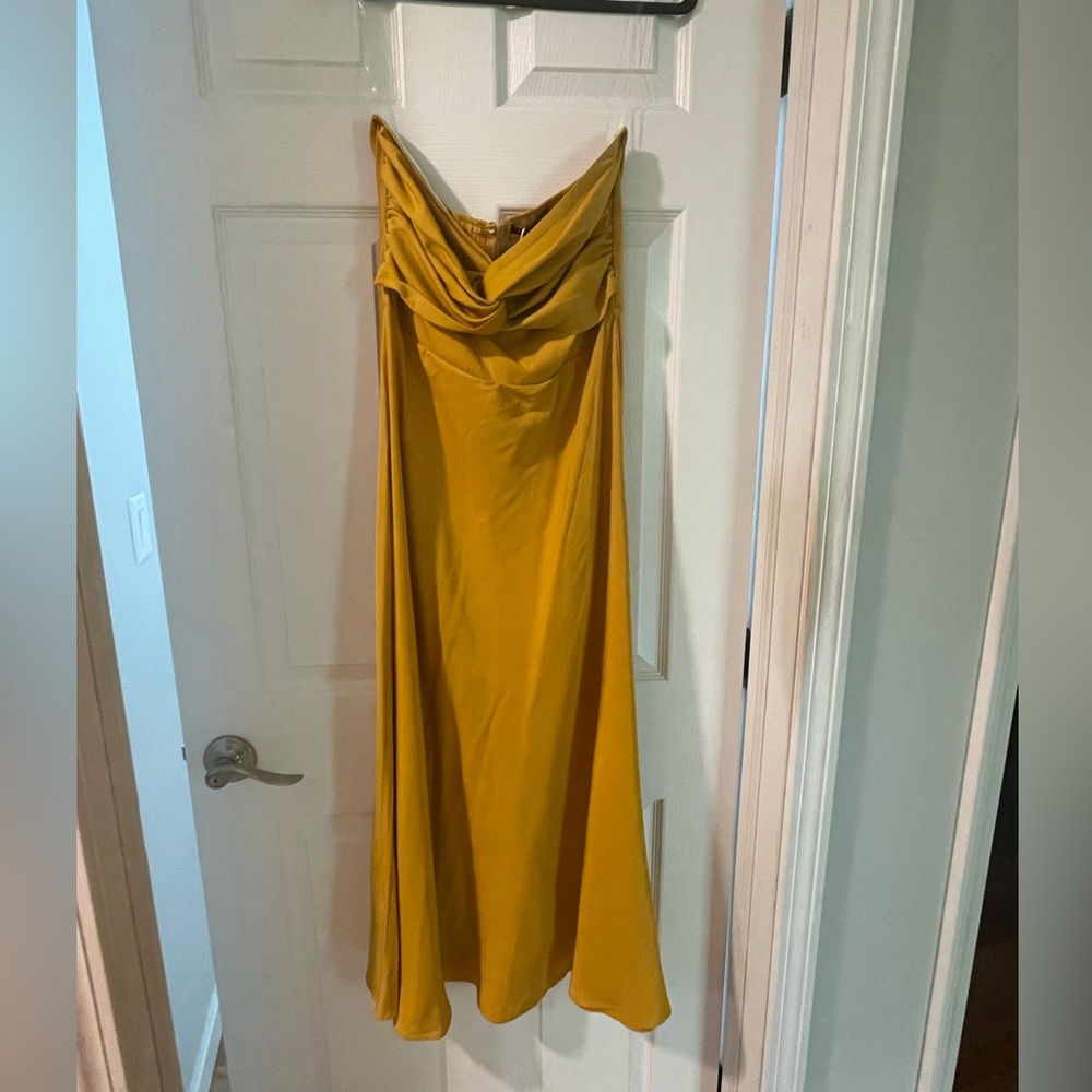 Sunset yellow long midi dress - Picture 3 of 8